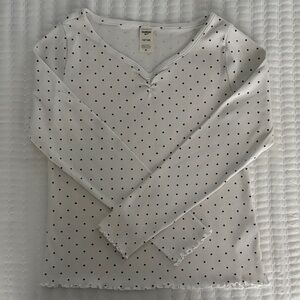 OshKosh B'gosh Cream Top with Black Dots